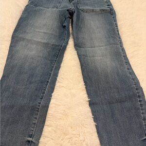 Express Women's Straight Leg Mid Blue Jeans